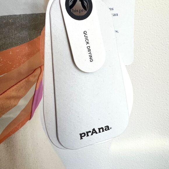 PrAna Willow Falls Reversible Swim Top Orange Pink Green NWT Size XL - Picture 5 of 11